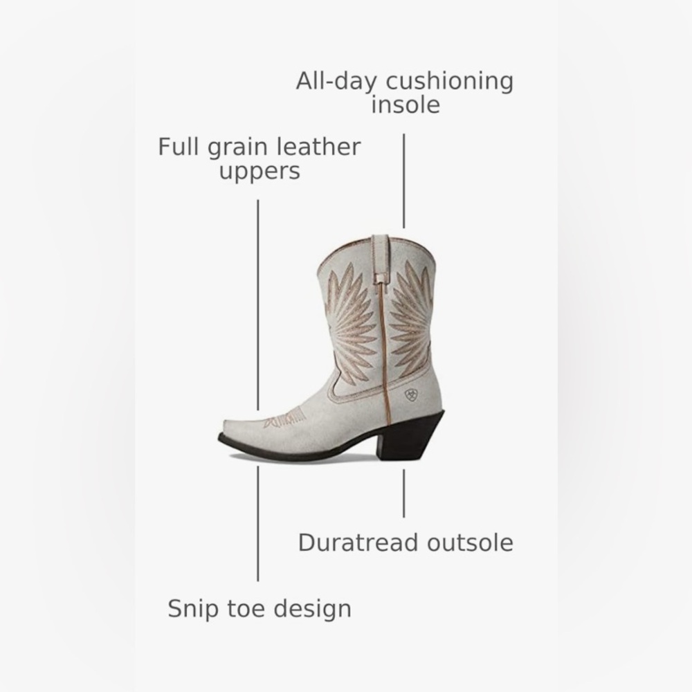 NWT Ariat “Phoenix In Flight” Goldie Women’s Western Calf High Boots - Picture 5 of 14